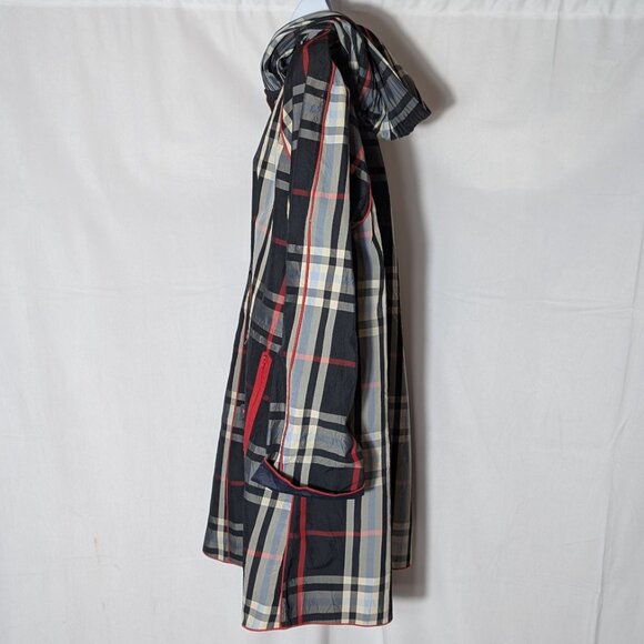 FROCCELLA Netherland NWT coat trench windbreaker Sz LARGE CHECKED HOOD OLD MONEY - Picture 5 of 14